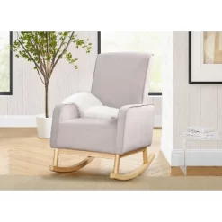Delta Children Drew Rocking Chair - Cloud Gray And Natural -Baby World Shop GUEST 00754116 2822 418a 8513 2102b9b0bd23