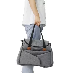 Gray And Black Multi-Compartment Diaper Bag With Changing Pad 13 Gray And Black Multi-Compartment Diaper Bag With Changing Pad -Baby World Shop GUEST 02e277a0 7e26 4f45 84f9 90f56463ed8c