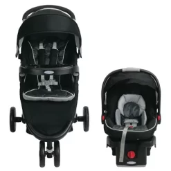 Graco FastAction Fold Sport Click Connect Travel System With SnugRide Infant Car Seat - Gotham