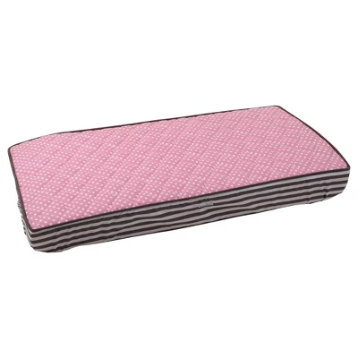 Bacati - Elephants Pink/Gray Pink Pin Dots Quilted Top Changing Pad Cover 9 Bacati - Elephants Pink/Gray Pink Pin Dots Quilted Top Changing Pad Cover - Image 7