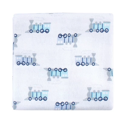 Luvable Friends Baby Boy Cotton Flannel Receiving Blankets, Train 7-Pack, One Size 3 Luvable Friends Baby Boy Cotton Flannel Receiving Blankets, Train 7-Pack, One Size