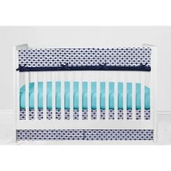 Bacati - Liam Aqua Orange Navy 6 Pc Crib Bedding Set With Long Rail Guard Cover 18 Bacati - Liam Aqua Orange Navy 6 Pc Crib Bedding Set With Long Rail Guard Cover -Baby World Shop GUEST 09db98cb 1aa6 4820 a870 a7903495235d