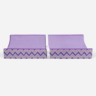 Bacati - MixNMatch Purple Pin Dots Changing Pad Cover 7 Bacati - MixNMatch Purple Pin Dots Changing Pad Cover - Image 5