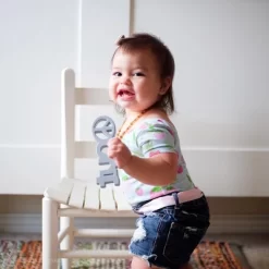 Hudson & Heart Company Peace Out Teetheword Baby Teether - Gray 2.4oz -Baby World Shop GUEST 0ee4eb79 56c0 4717 a997 5d4ecb6c8285