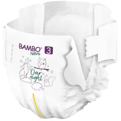 Bambo Nature Overnight Diapers, Disposable, Eco-Friendly, Size 3