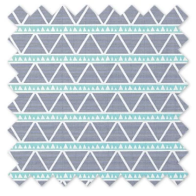 Bacati - Liam Aqua/Navy Large Triangles Quilted Muslin Changing Pad Cover 10 Bacati - Liam Aqua/Navy Large Triangles Quilted Muslin Changing Pad Cover - Image 8