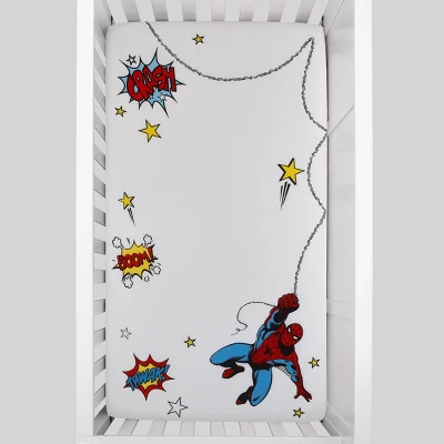Marvel Spider-Man Photo Op Fitted Crib Sheet 3 Marvel Spider-Man Photo Op Fitted Crib Sheet