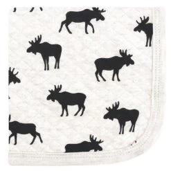 Hudson Baby Infant Boy Quilted Cotton Washcloths, Moose, One Size