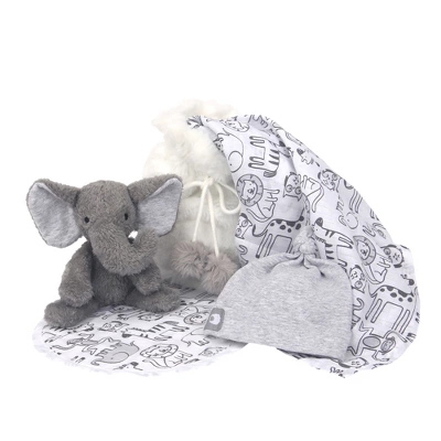 5 Piece Gray/White Luxury Soft Baby Gift Bag For Infant/Newborn 9 5 Piece Gray/White Luxury Soft Baby Gift Bag For Infant/Newborn - Image 7