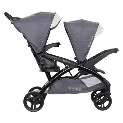 Baby Trend Sit N' Stand Double Stroller 2.0 DLX With 5 Point Safety Harness, Canopy, Extra Basket, 2 Cup Holders & Covered Compartment, Magnolia 3 Baby Trend Sit N' Stand Double Stroller 2.0 DLX With 5 Point Safety Harness, Canopy, Extra Basket, 2 Cup Holders & Covered Compartment, Magnolia
