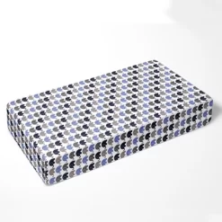 Bacati - Elephant Blue, Navy, Gray 100 Percent Cotton Universal Baby Crib Or Toddler Bed Fitted Sheet