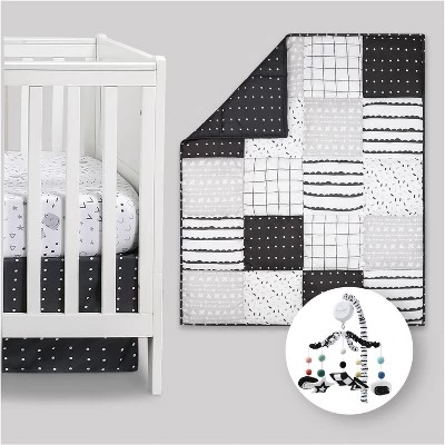 The Peanutshell Preston Black & White Crib Bedding Set, 4pc To 12 Pc 15 The Peanutshell Preston Black & White Crib Bedding Set, 4pc To 12 Pc - Image 13