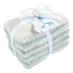 Little Treasure Baby Unisex Rayon From Bamboo Luxurious Washcloths, Mint White, One Size