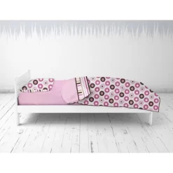 Bacati - Mod Dots Stripes Pink Fuschia Beige Chocolate 4 Pc Toddler Bedding Set -Baby World Shop GUEST 1a3421e6 e5bc 46c4 9592 2233877e4616