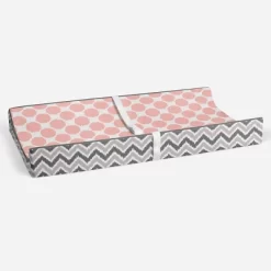 Bacati - Ikat Zigzag Coral Dots Muslin Changing Pad Cover -Baby World Shop GUEST 1ab448dc 3ca0 4800 93ca 076a5cd17f83