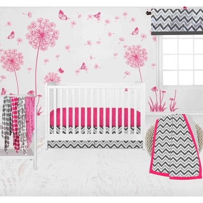 Bacati - Ikat Dots Leopard Pink Grey Girls 10 Pc Crib Set With 2 Crib Fitted Sheets 4 Muslin Swaddling Blankets 3 Bacati - Ikat Dots Leopard Pink Grey Girls 10 Pc Crib Set With 2 Crib Fitted Sheets 4 Muslin Swaddling Blankets