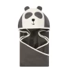 Hudson Baby Infant Cotton Animal Face Hooded Towel, Modern Panda, One Size