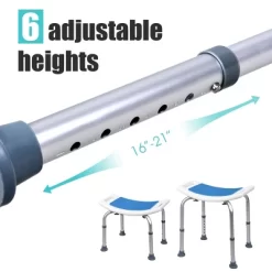 Costway Shower Bath Chair 6 Adjustable Height Bathtub Stool Bench Non-Slip Padded Seat -Baby World Shop GUEST 1ea79f9d eae0 42c5 9c68 761c99b37d06