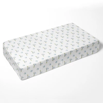 Bacati - Happy Monkeys Blue Muslin 100 Percent Cotton Universal Baby US Standard Crib Or Toddler Bed Fitted Sheet 3 Bacati - Happy Monkeys Blue Muslin 100 Percent Cotton Universal Baby US Standard Crib Or Toddler Bed Fitted Sheet