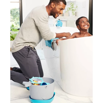 Skip Hop Moby Stowaway Bath Toy Bucket - Gray 7 Skip Hop Moby Stowaway Bath Toy Bucket - Gray - Image 5