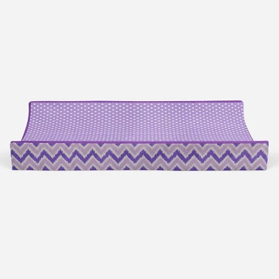 Bacati - MixNMatch Purple Pin Dots Changing Pad Cover 6 Bacati - MixNMatch Purple Pin Dots Changing Pad Cover - Image 4