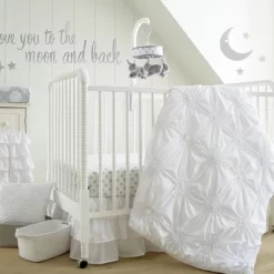 Willow 5-Piece Crib Bedding Set- White - Levtex Baby