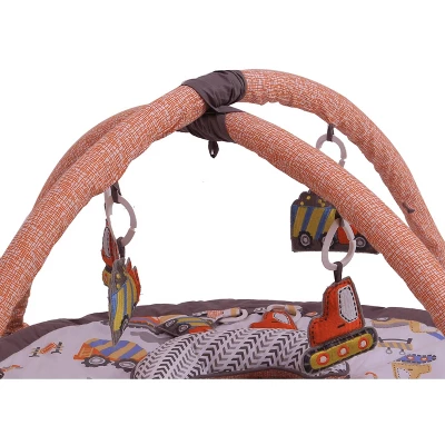 Bacati - Baby Activity Gyms & Playmats (Construction Grey/Yellow/Orange) 4 Bacati - Baby Activity Gyms & Playmats (Construction Grey/Yellow/Orange) - Image 2