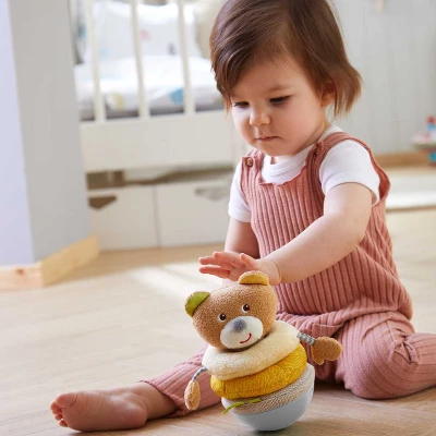 HABA Roly Poly Bear Soft Wobbling & Chiming Baby Toy 6 HABA Roly Poly Bear Soft Wobbling & Chiming Baby Toy - Image 4