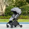 Qaba 1-Click-Foldable Rotating-Seat Toddler & Baby Stroller Wagon, Lightweight Reversible Stroller For Kids, Compact Portable Infant Stroller, Black