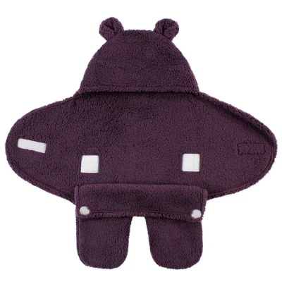 Hudson Baby Infant Girl Animal Faux Shearling Baby Outdoor Stroller Sack Wrap, Purple, One Size 4 Hudson Baby Infant Girl Animal Faux Shearling Baby Outdoor Stroller Sack Wrap, Purple, One Size - Image 2