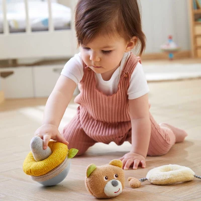 HABA Roly Poly Bear Soft Wobbling & Chiming Baby Toy 4 HABA Roly Poly Bear Soft Wobbling & Chiming Baby Toy - Image 2