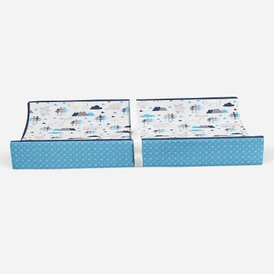 Bacati - Woodlands Aqua/Navy/Gray Aqua Arrows Boys Cotton Changing Pad Cover 7 Bacati - Woodlands Aqua/Navy/Gray Aqua Arrows Boys Cotton Changing Pad Cover - Image 5