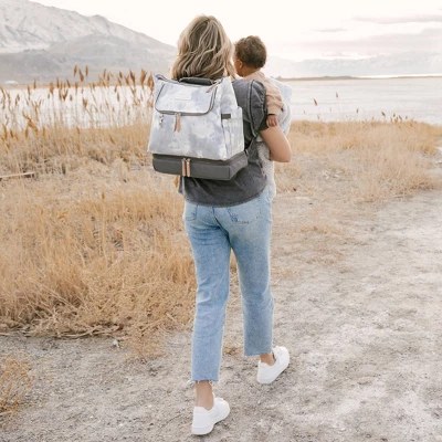 Petunia Pickle Bottom Pivot Backpack Diaper Bag - Smoke Swirl Tie Dye Coated Canvas 12 Petunia Pickle Bottom Pivot Backpack Diaper Bag - Smoke Swirl Tie Dye Coated Canvas - Image 10