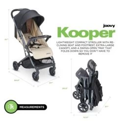 Joovy Kooper Lightweight Compact Single Stroller With Tray, Sand -Baby World Shop GUEST 2a300748 dc3f 45a8 991c 30a3aaccbcc6