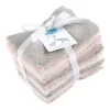 Little Treasure Baby Girl Rayon From Bamboo Luxurious Washcloths, Light Pink Gray, One Size -Baby World Shop GUEST 2a7b2244 dc54 4e36 b1e4 55999ab98397