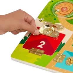 Battat Education Knock-Knock Who's Inside? Lock & Latch Board -Baby World Shop GUEST 2c23481d e95d 43df adbf 4bf9cc18e91c