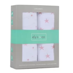Ely's & Co. Baby Fitted Sheet 100% Combed Jersey Cotton Mauve Pink Stars 12 Ely's & Co. Baby Fitted Sheet 100% Combed Jersey Cotton Mauve Pink Stars -Baby World Shop GUEST 2ea9d832 dfee 42ee bd42 36e9260edf7c