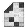 The Peanutshell Preston Baby Crib Bedding Set - Black/White - 3pc