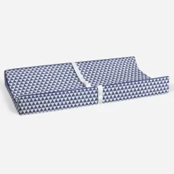 Bacati - Navy Triangles Quilted Muslin Changing Pad Cover -Baby World Shop GUEST 2fe8debe eca2 4238 bde9 15922de18ba9