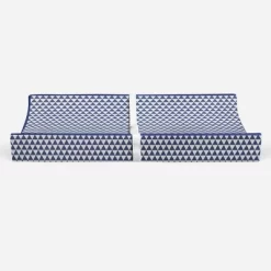 Bacati - Navy Triangles Quilted Muslin Changing Pad Cover -Baby World Shop GUEST 31be203f a81a 47ba 9e8d 49bbefeef2b8