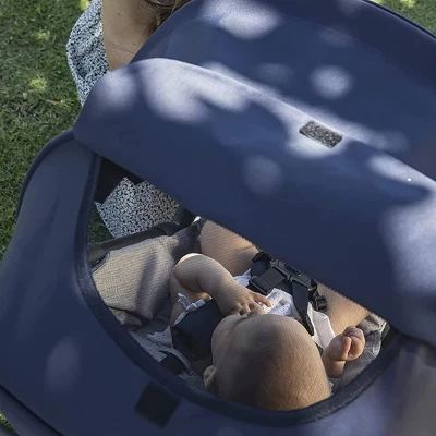 Inglesina Quid Baby Stroller - Ultra-Compact & Folding, Large Canopy, Travel-Friendly Fits In Airplane Overhead - Age 3 Months To 50 Lbs, College Navy 4 Inglesina Quid Baby Stroller - Ultra-Compact & Folding, Large Canopy, Travel-Friendly Fits In Airplane Overhead - Age 3 Months To 50 Lbs, College Navy - Image 2