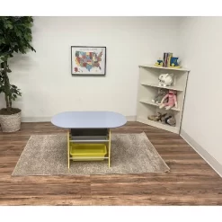 Oval Table With 2 Chairs And Storage Bins Gray/Yellow - Gift Mark -Baby World Shop GUEST 32e5af6b 6bd6 4e98 8075 bfd871fdff7a