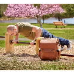 Hannah & Sophia Soho Large Traverse Baby Diaper Bag Backpack In Cognac, Water Resistant Changing Pad & Mini Mom Tote Included, Brown -Baby World Shop GUEST 339af96b d7d3 48e9 8c48 66aff70d7366