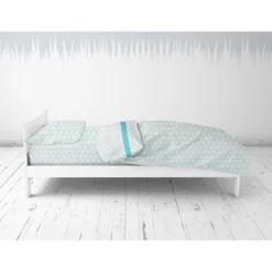 Bacati - Petals/Floral Aqua Unisex Muslin 4 Pc Toddler Bedding Set -Baby World Shop GUEST 339e2445 10e7 4d60 ad77 dbe6a4101e5a