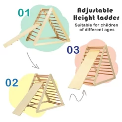 Costway Foldable Wooden Climbing Triangle Indoor Home Climber W/ Ladder For Toddler Baby -Baby World Shop GUEST 35592de0 bd18 4c80 b51c ab80ae745a70