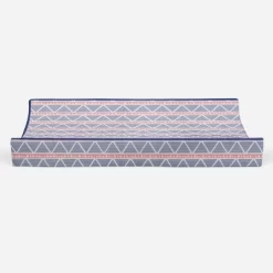 Bacati - Emma Coral/Navy Large Triangles Quilted Muslin Changing Pad Cover -Baby World Shop GUEST 361c0521 f5a0 4486 929c 298a71495ebb