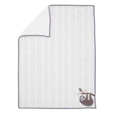 Lambs & Ivy Baby Jungle Gray/White Faux Shearling Sloth Baby Blanket 3 Lambs & Ivy Baby Jungle Gray/White Faux Shearling Sloth Baby Blanket