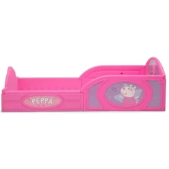 Toddler Peppa Pig Plastic Sleep And Play Bed With Attached Guardrails - Delta Children -Baby World Shop GUEST 38536ef4 1de7 4d3a b1d0 a8fa3e8b8912