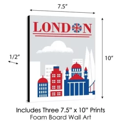 Big Dot Of Happiness Cheerio, London - British UK Skyline Wall Art, Nursery Decor And Kids Room Decorations Ideas - 7.5 X 10 Inches - Set Of 3 Prints -Baby World Shop GUEST 38a21ae8 dac3 41ad b1fe 90c12d418192