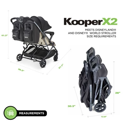 Joovy KooperX2 Lightweight Compact Double Stroller With Trays 5 Joovy KooperX2 Lightweight Compact Double Stroller With Trays - Image 3